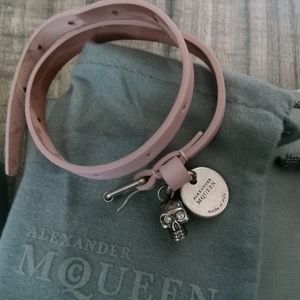 Authentic Alexander McQueen pink wrap bracelet
